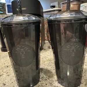 Starbucks Glossy Black Tumblers